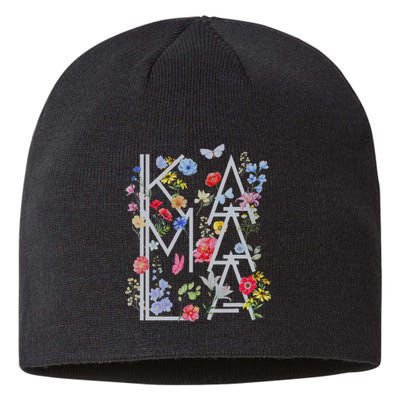 Kamala Harris Vintage Floral Feminine First Female President Sustainable Beanie