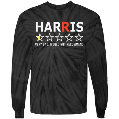 Kamala Harris Very Bad Would Not Recommend Vote Trump Premium Tie-Dye Long Sleeve Shirt