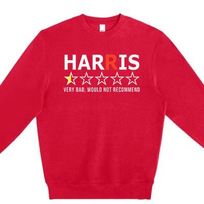 Kamala Harris Very Bad Would Not Recommend Vote Trump Premium Premium Crewneck Sweatshirt