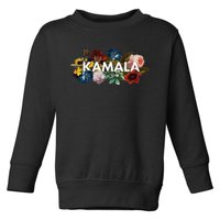 Kamala Harris Vintage Floral Feminine First Female President Toddler Sweatshirt