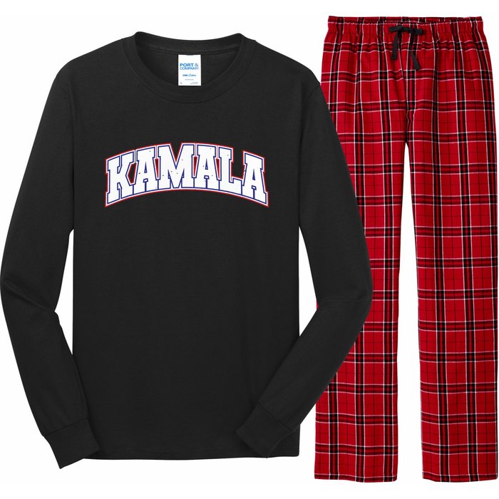 Kamala Harris Varsity Style Arch Lettering Long Sleeve Pajama Set