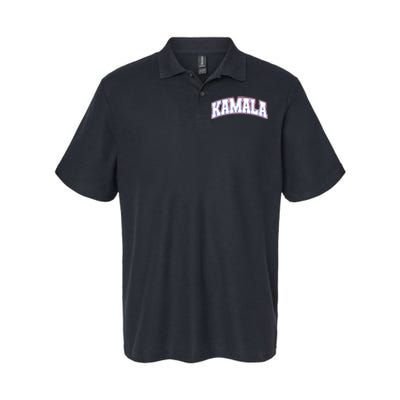 Kamala Harris Varsity Style Arch Lettering Softstyle Adult Sport Polo