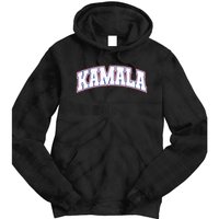 Kamala Harris Varsity Style Arch Lettering Tie Dye Hoodie