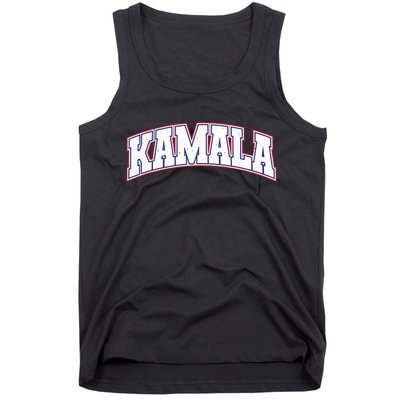 Kamala Harris Varsity Style Arch Lettering Tank Top