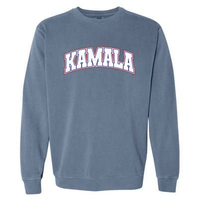 Kamala Harris Varsity Style Arch Lettering Garment-Dyed Sweatshirt