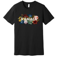 Kamala Harris Vintage Floral Feminine First Female President Premium T-Shirt