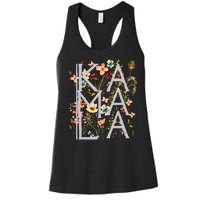 Kamala Harris Vintage Floral Feminine First Female President Women's Racerback Tank