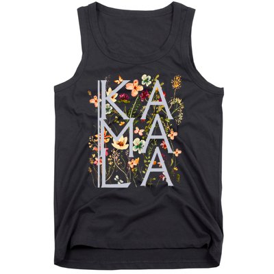 Kamala Harris Vintage Floral Feminine First Female President Tank Top