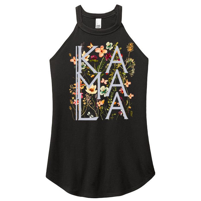 Kamala Harris Vintage Floral Feminine First Female President Women's Perfect Tri Rocker Tank