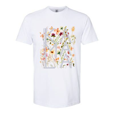 Kamala Harris Vintage Floral Feminine First Female President Softstyle CVC T-Shirt