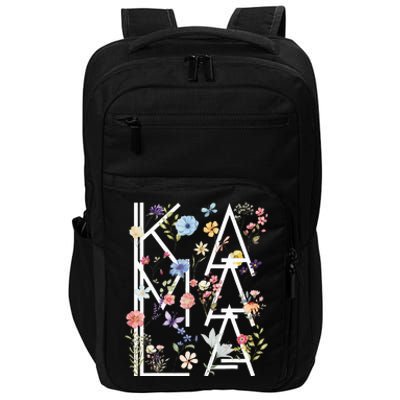 Kamala Harris Vintage Floral Feminine First Female President Impact Tech Backpack