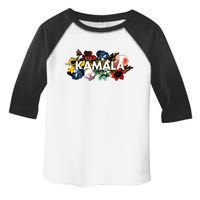 Kamala Harris Vintage Floral Feminine First Female President Toddler Fine Jersey T-Shirt