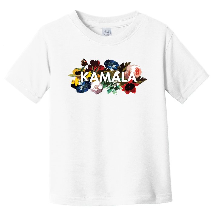 Kamala Harris Vintage Floral Feminine First Female President Toddler T-Shirt