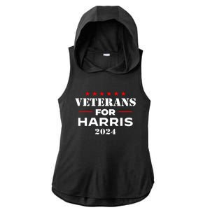 Kamala Harris Veteran Usa Veterans For Harris 2024 Gift Ladies PosiCharge Tri-Blend Wicking Draft Hoodie Tank