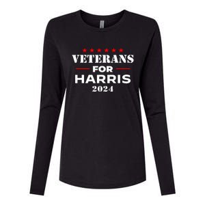 Kamala Harris Veteran Usa Veterans For Harris 2024 Gift Womens Cotton Relaxed Long Sleeve T-Shirt