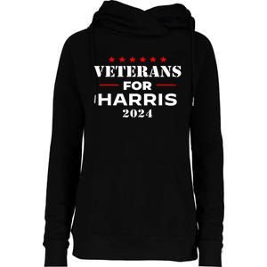 Kamala Harris Veteran Usa Veterans For Harris 2024 Gift Womens Funnel Neck Pullover Hood