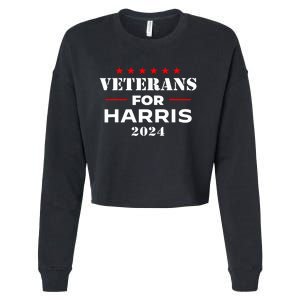 Kamala Harris Veteran Usa Veterans For Harris 2024 Gift Cropped Pullover Crew