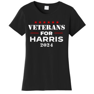 Kamala Harris Veteran Usa Veterans For Harris 2024 Gift Women's T-Shirt