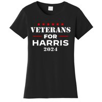 Kamala Harris Veteran Usa Veterans For Harris 2024 Gift Women's T-Shirt