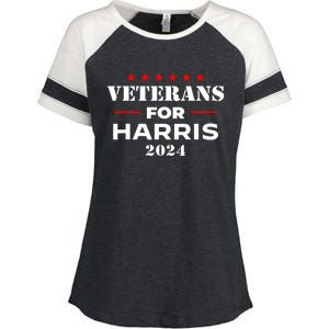 Kamala Harris Veteran Usa Veterans For Harris 2024 Gift Enza Ladies Jersey Colorblock Tee