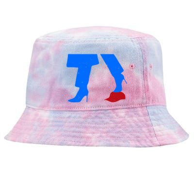 Kamala Harris Vs Trump Red Maga Hat 2024 Election Tie-Dyed Bucket Hat