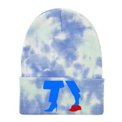 Kamala Harris Vs Trump Red Maga Hat 2024 Election Tie Dye 12in Knit Beanie