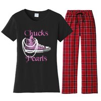 Kamala Harris Vice President Chucks And Pearls Women's Flannel Pajama Set