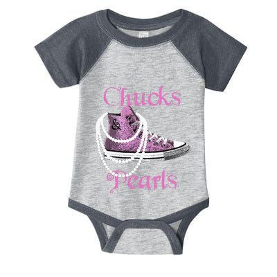 Kamala Harris Vice President Chucks And Pearls Infant Baby Jersey Bodysuit