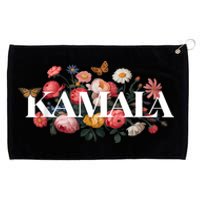 Kamala Harris Vintage Floral Feminine Leadership Design Grommeted Golf Towel