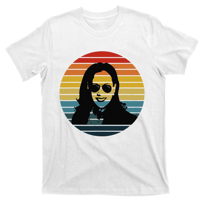 Kamala Harris Vintage Retro Sunset Sunglasses Nasty T-Shirt