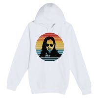 Kamala Harris Vintage Retro Sunset Sunglasses Nasty Premium Pullover Hoodie