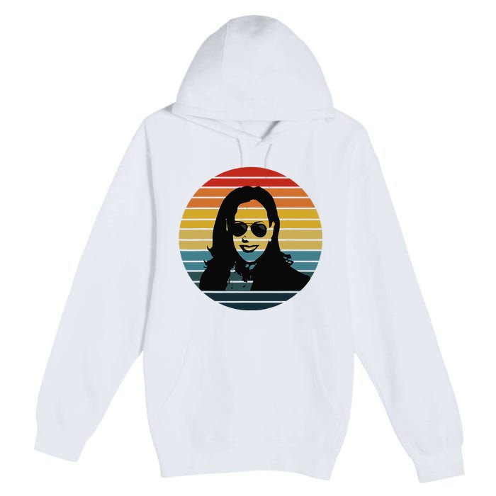 Kamala Harris Vintage Retro Sunset Sunglasses Nasty Premium Pullover Hoodie