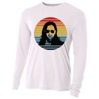 Kamala Harris Vintage Retro Sunset Sunglasses Nasty Cooling Performance Long Sleeve Crew