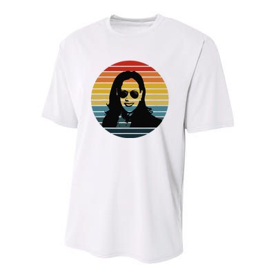 Kamala Harris Vintage Retro Sunset Sunglasses Nasty Youth Performance Sprint T-Shirt