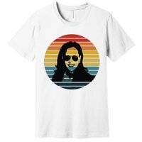 Kamala Harris Vintage Retro Sunset Sunglasses Nasty Premium T-Shirt