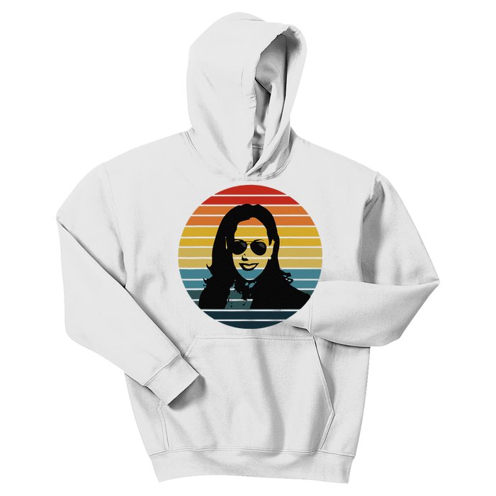 Kamala Harris Vintage Retro Sunset Sunglasses Nasty Kids Hoodie