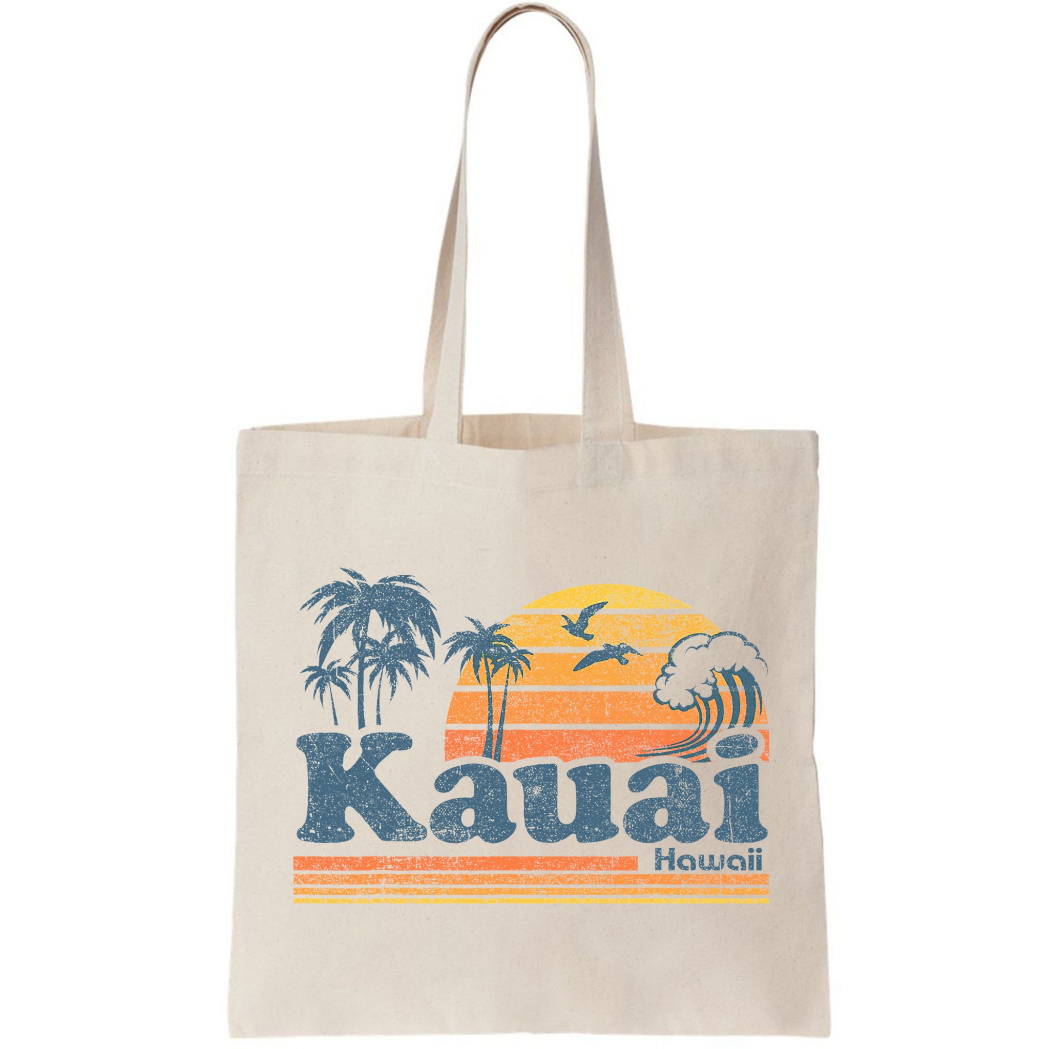 Kauai Hawaii Vintage Beach Summer Surfing 70s Retro Hawaiian Bag