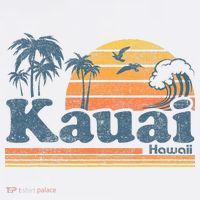 Kauai Hawaii Vintage Beach Summer Surfing 70s Retro Hawaiian Flatbill Hat
