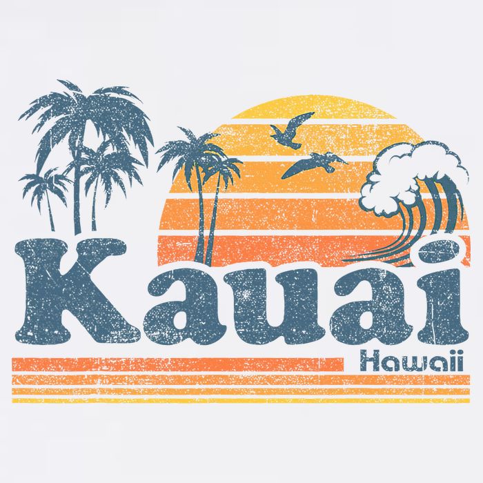 Kauai Hawaii Vintage Beach Summer Surfing 70s Retro Hawaiian Visor
