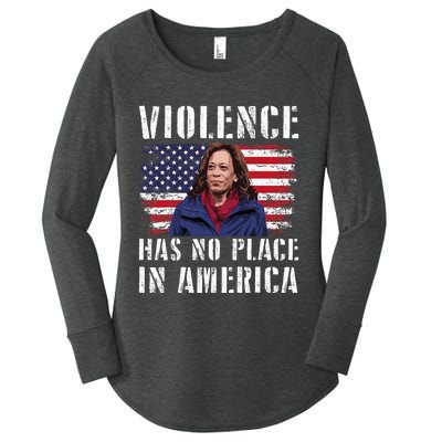 Kamala Harris Violence Has No Place In America Women's Perfect Tri Tunic Long Sleeve Shirt