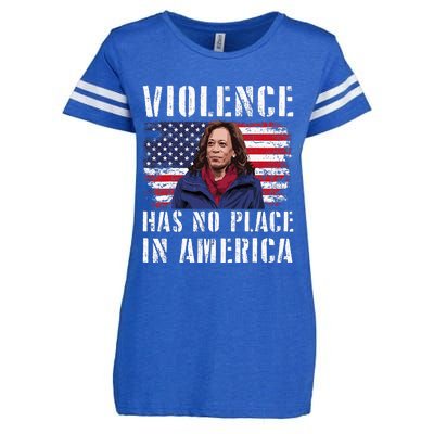 Kamala Harris Violence Has No Place In America Enza Ladies Jersey Football T-Shirt