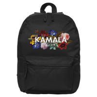 Kamala Harris Vintage Floral Feminist First Female President Gift 16 in Basic Backpack