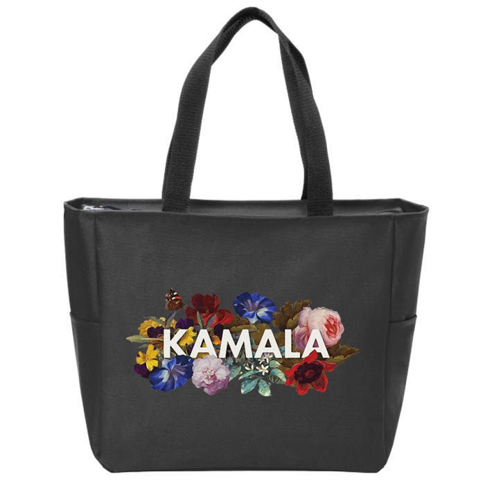 Kamala Harris Vintage Floral Feminist First Female President Gift Zip Tote Bag