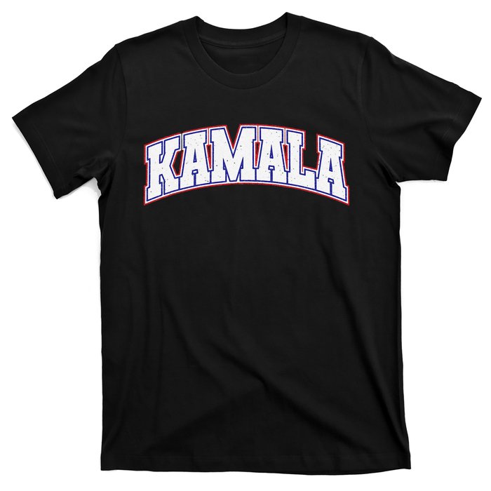 Kamala Harris Varsity Style Arch Lettering T-Shirt