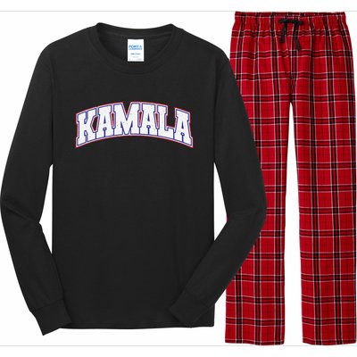 Kamala Harris Varsity Style Arch Lettering Long Sleeve Pajama Set