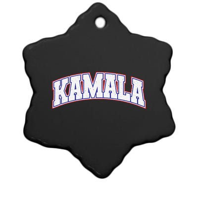 Kamala Harris Varsity Style Arch Lettering Ceramic Star Ornament