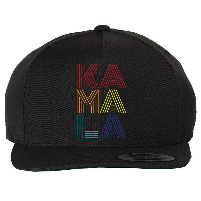 Kamala Harris Vice President Love Kamala Funny Wool Snapback Cap