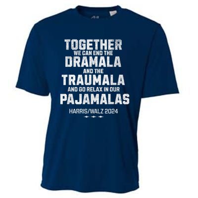 Kamala Harris Walz 2024 We Can End Dramala Traumala Cooling Performance Crew T-Shirt