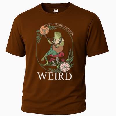 Keep Homeschool Weird Frog Mama Cottagecore Performance Shirt