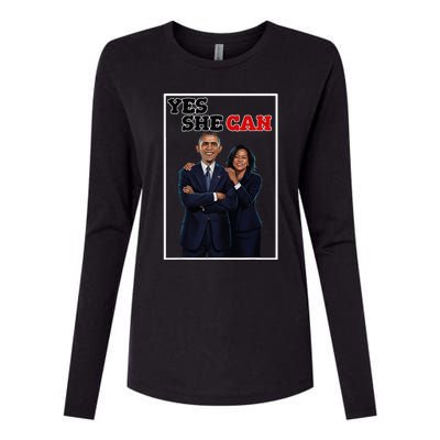 Kamala Harris Waltz And Barack Obama Forward 2024 Election Womens Cotton Relaxed Long Sleeve T-Shirt